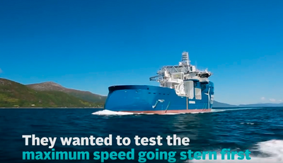 Seatrial of the Windea La Cour - first real-life X-STERN test