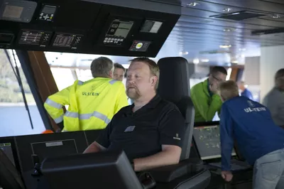 Sea trial captain Børge André Berg (Photo: Don Johansson)