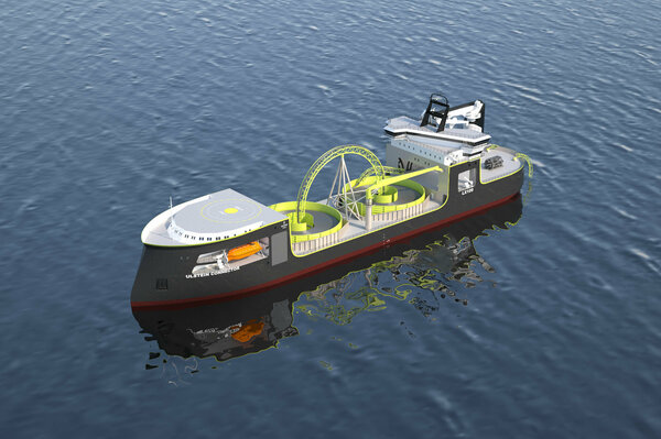 LX109 cable lay vessel with the ULSTEIN Cable Arch