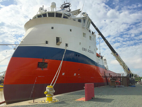 CBO Oceana moored at the Oceana yard