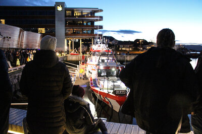 Around 1000 people came to celebrate the new rescue vessel.