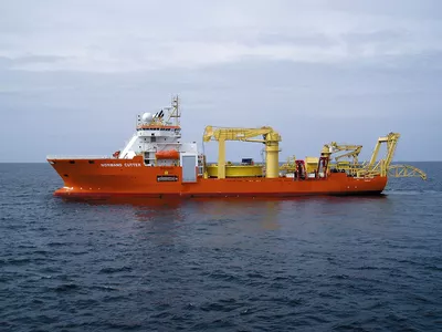 The converted Normand Cutter on survey at the Oseberg A field in June 2004.