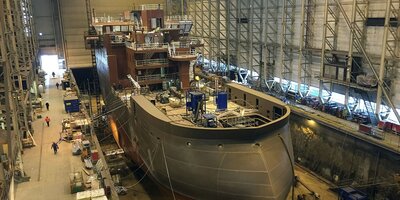 Windea La Cour in dock hall