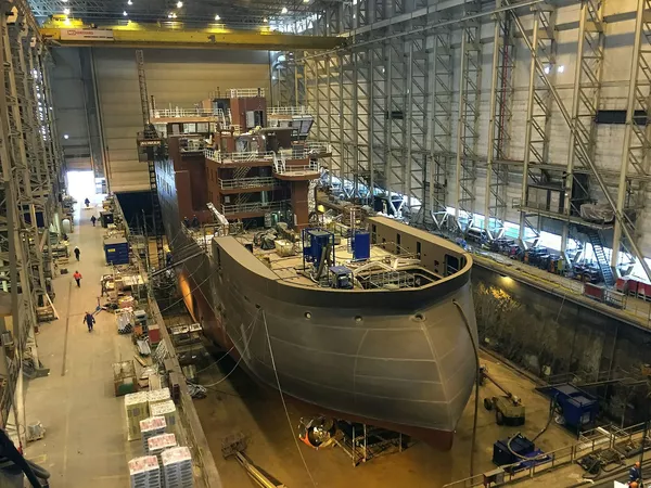 Windea La Cour in dock hall