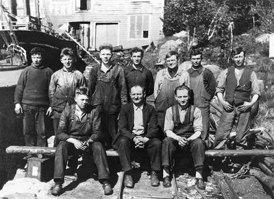 Martin Ulstein and his colleagues at Ulstein mek Verksted probably in 1927