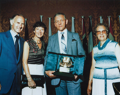 In June 1980 Magnulf Ulstein was awarded the Phoenicia prize by Malta president Anton Buttigieg The award was given to companies that had international success