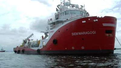 The Oil Spill Recovery Vessel 'Siem Maragogi', built for Siem Consub.