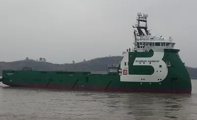 The platform supply vessel Bourbon Rainbow.