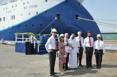 Naming of the WG Cook at Drydocks World Dubai.