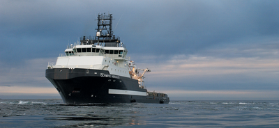 Olympic Hercules on sea trial shortly before her delivery in 2002
