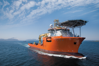 The OCV vessel 'Normand Seven', built for Solstad Offshore.
