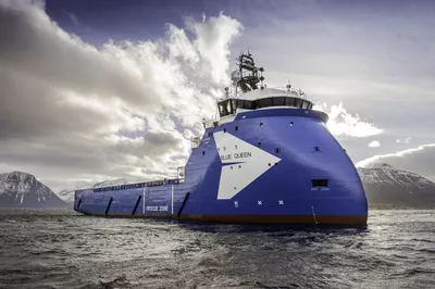 The platform supply (now Walk-to-Work) vessel Blue Queen, PX121 design, photo Per Eide Studio