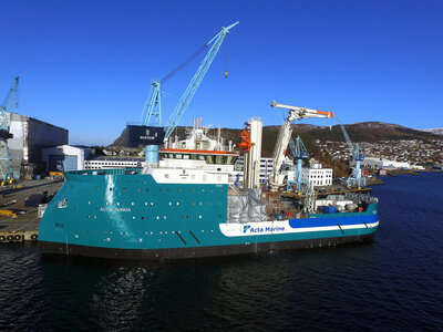 Acta Auriga SOV vessel at Ulstein Verft photo Benny Banen Acta Marine