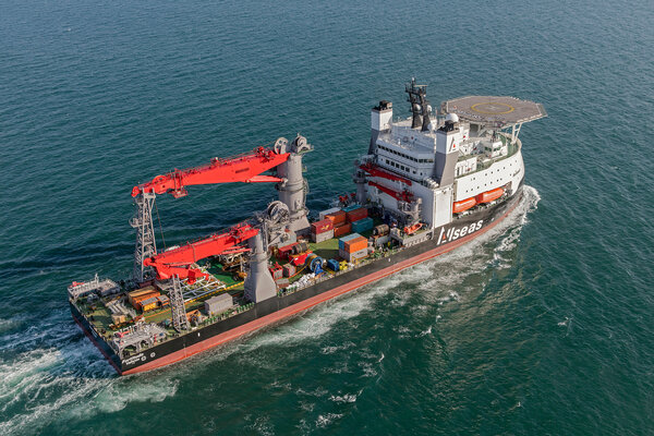 The Fortitude is designed for ultra deepwater installation and construction, pipelay and heavy lift support. Photo: Flying Focus.
