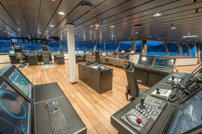 Parts of the bridge on the Island Venture.