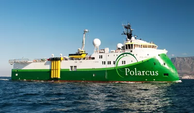 The seismic research vessel Polarcus Naila in Cape Town.