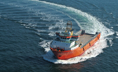 The platform supply vessel Normand Aurora of the P105 design.