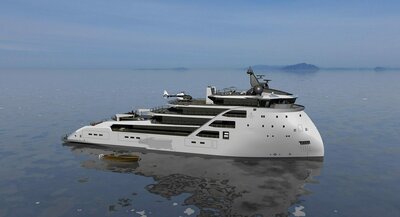 biggest support yacht