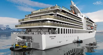 An CX121 with open transom hatch