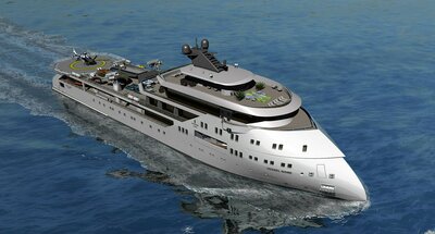 biggest support yacht