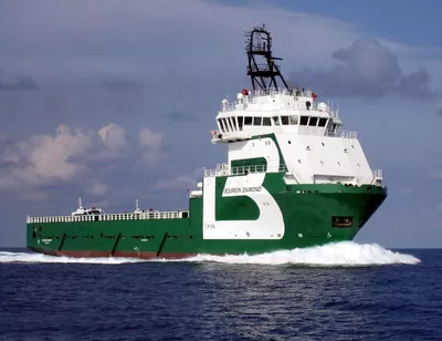Bourbon Diamond, a DP2, large platform supply vessel for deep water operations.