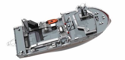 FX105 Ulstein Aug24 In Air SB Aft Above
