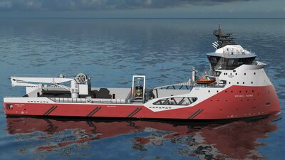 PX105 ROV Crane May24 Sea SB Side