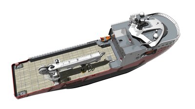 SX174 Ulstein Aug24 In Air SB Aft Above