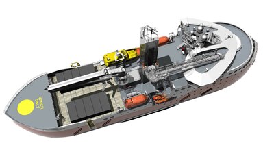 SX222 Ulstein Jan25 In Air SB Aft Above