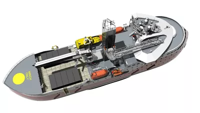 SX222 Ulstein Jan25 In Air SB Aft Above