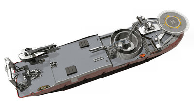 SX225 Ulstein Dec23 In Air SB Aft Above 2880 px