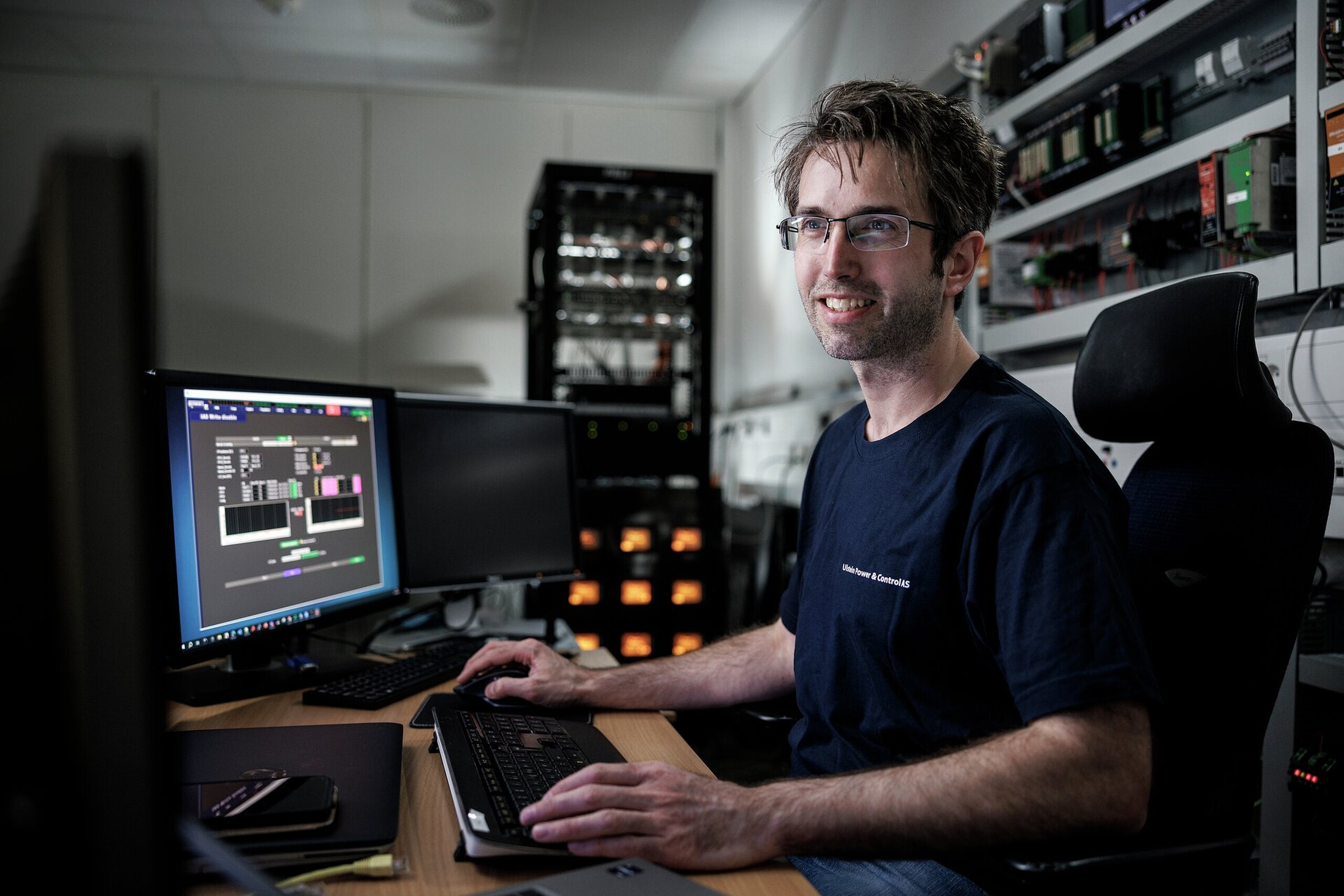 UPC service engineers in the lab