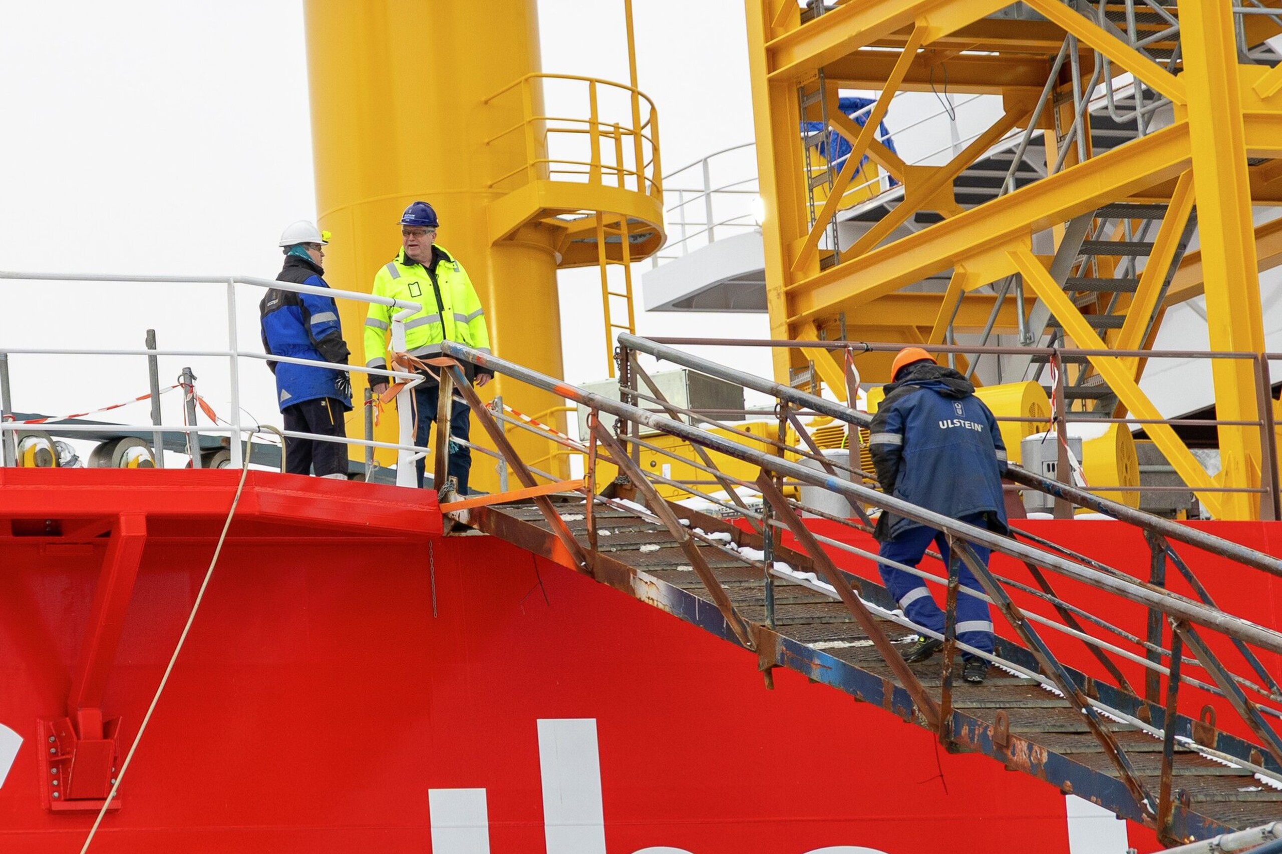 Adolf Espeseth on an inspection route at Ulstein verft