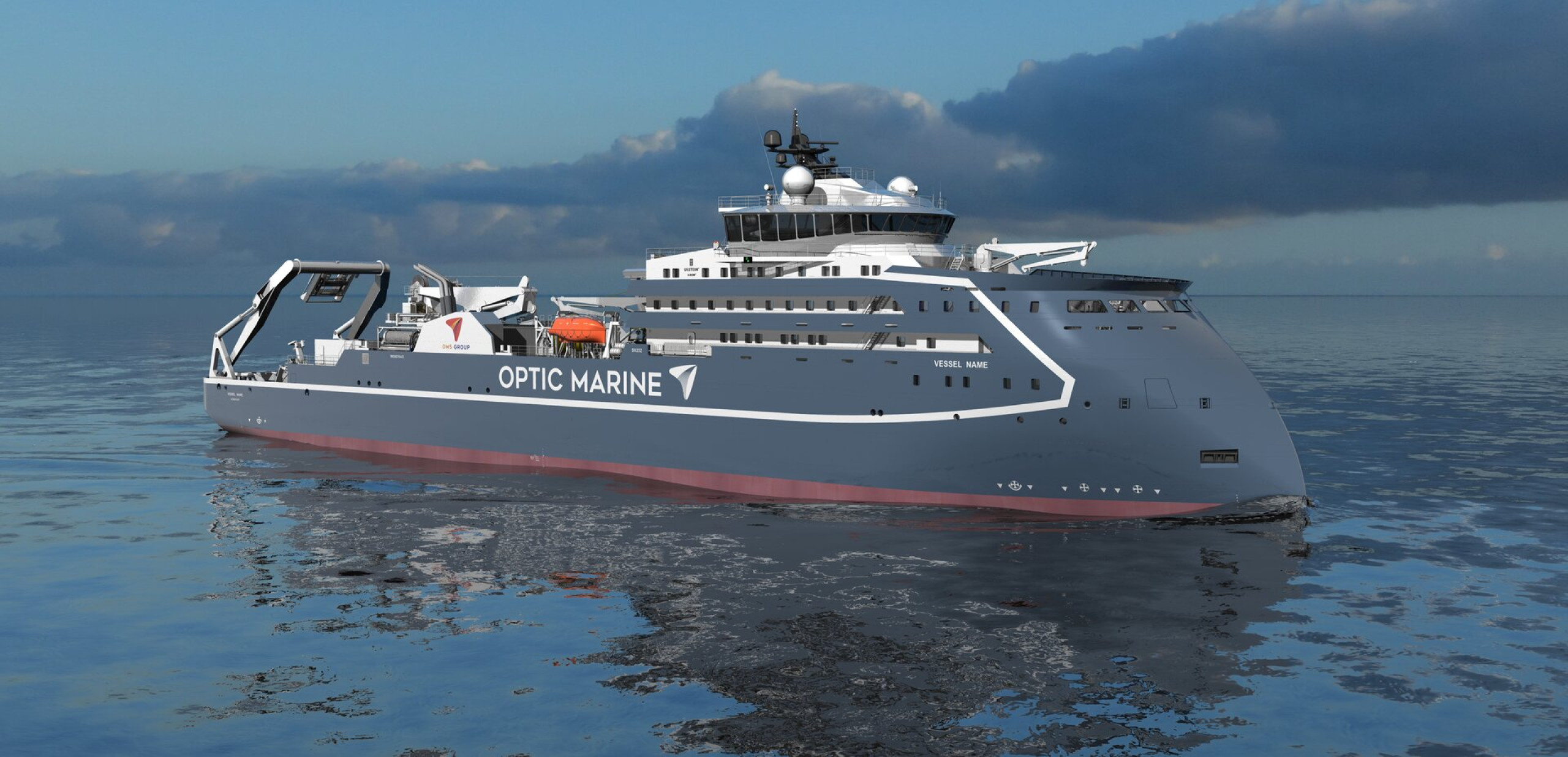 OMS Group fibre-optic cable-laying vessel